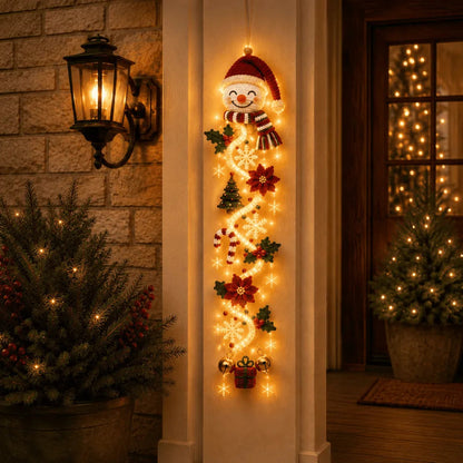 ? Last Day 49% OFF ¨C ??MerryCascade? Glowing Christmas Door Hanger | 6 Festive Light Designs?