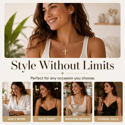 ?? LIMITED TIME 49% OFF! Women's Sparkling Twisted Knot Cross Pendant Necklace ¨C Elegant Faith-Inspired Design with Brilliant Shine ?