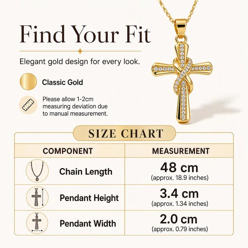 ?? LIMITED TIME 49% OFF! Women's Sparkling Twisted Knot Cross Pendant Necklace ¨C Elegant Faith-Inspired Design with Brilliant Shine ?