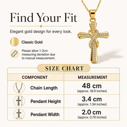 ?? LIMITED TIME 49% OFF! Women's Sparkling Twisted Knot Cross Pendant Necklace ¨C Elegant Faith-Inspired Design with Brilliant Shine ?