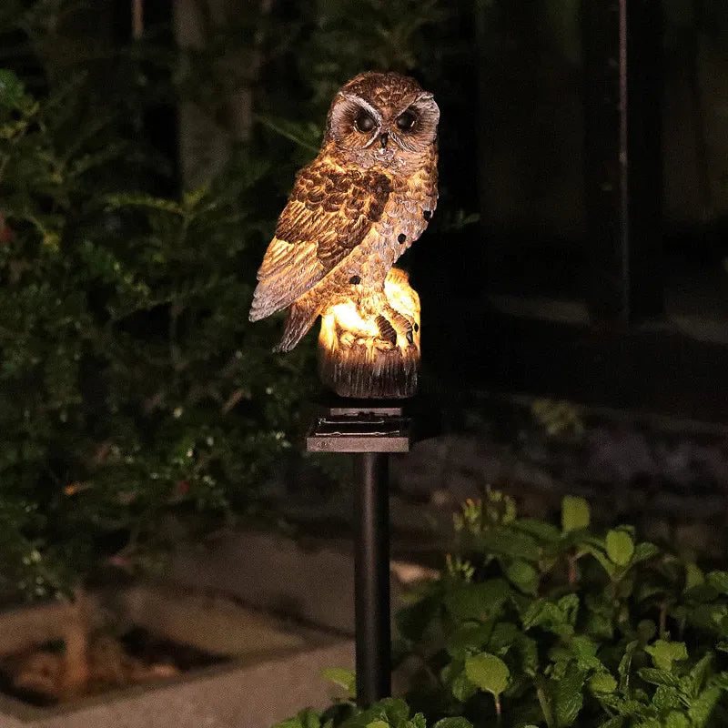 🔥Christmas Big Sale 50% OFF🔥Waterproof Solar Owl Light – LED Pathway Light for Lawn, Garden Decor & Can Scare Away Birds