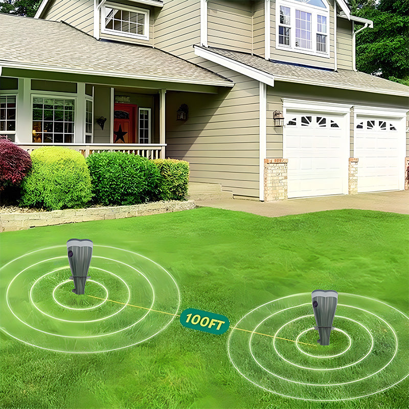 Outdoors Solar Powered Waterproof Screw Mole Repellent