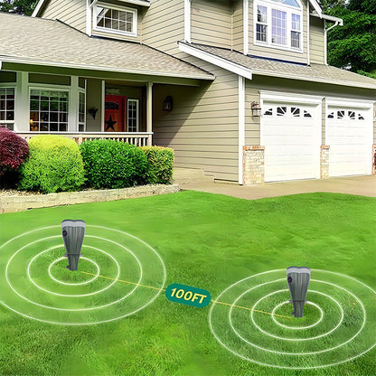 Outdoors Solar Powered Waterproof Screw Mole Repellent