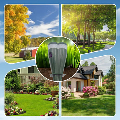 Outdoors Solar Powered Waterproof Screw Mole Repellent