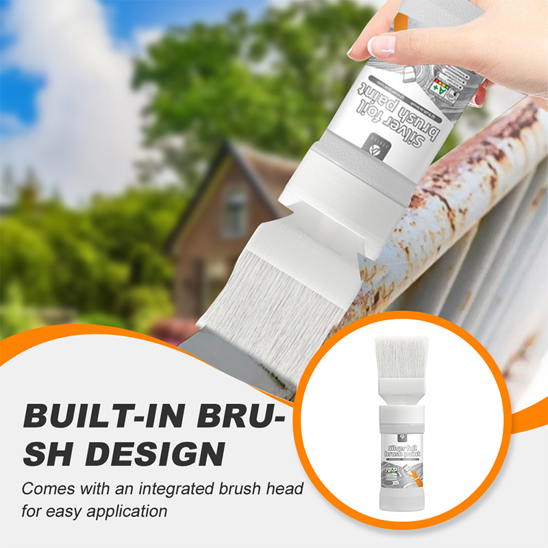 ✨New Arrival✨Water-Based Metallic Silver Paint with Built-in Brush
