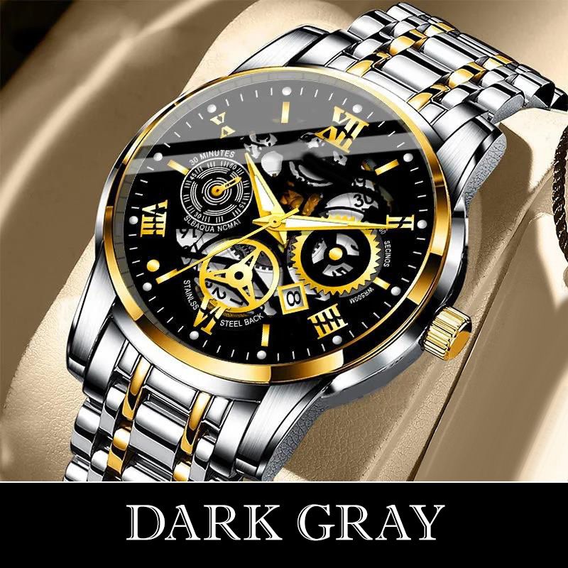 🔥Men's Waterproof Roman Skeleton Automatic Mechanical Watch