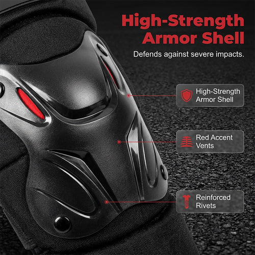 🛡️ LIMITED-TIME 45% OFF! ✨ Motorcycle Knee & Elbow Guard Set – Hard Shell, Articulated, Adjustable 🏍️