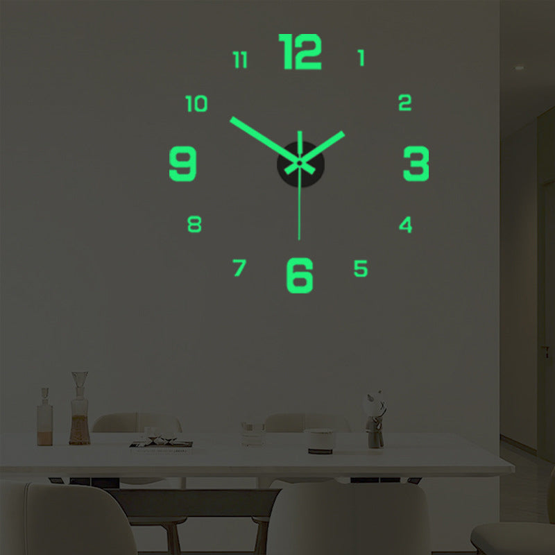 ⏰3D DIY Luminous Acrylic Wall Clock – Modern Decorative Clock Set