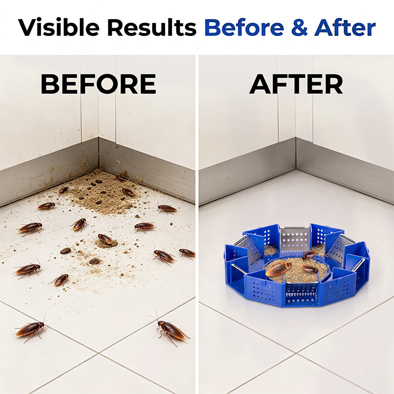 🥳2026 HOT SALE🥳🛡️ 50% OFF! Physical Cockroach Trap – Non‑toxic, six‑door design, no chemicals. Transparent cover for easy monitoring. Safe for homes with kids & pets! 🏠✨