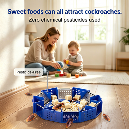 🥳2026 HOT SALE🥳🛡️ 50% OFF! Physical Cockroach Trap – Non‑toxic, six‑door design, no chemicals. Transparent cover for easy monitoring. Safe for homes with kids & pets! 🏠✨