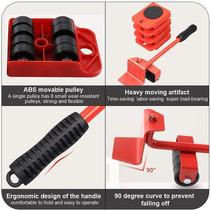 🛋️ Clearance 50% Off ✨ Furniture Moving System — Lift & Slide, 360° Rotation 🏠