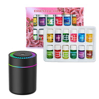 Black Aroma Diffuser + Essential Oils Set