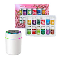 White Aroma Diffuser + Essential Oils Set