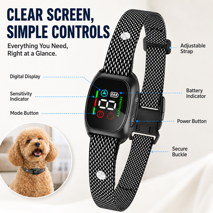 🐕2026 HOT SALE🥳 Anti Bark Collar – Smart anti‑false triggering filters out other barks. IP67 waterproof & USB rechargeable – worry‑free training anywhere! 💦✅