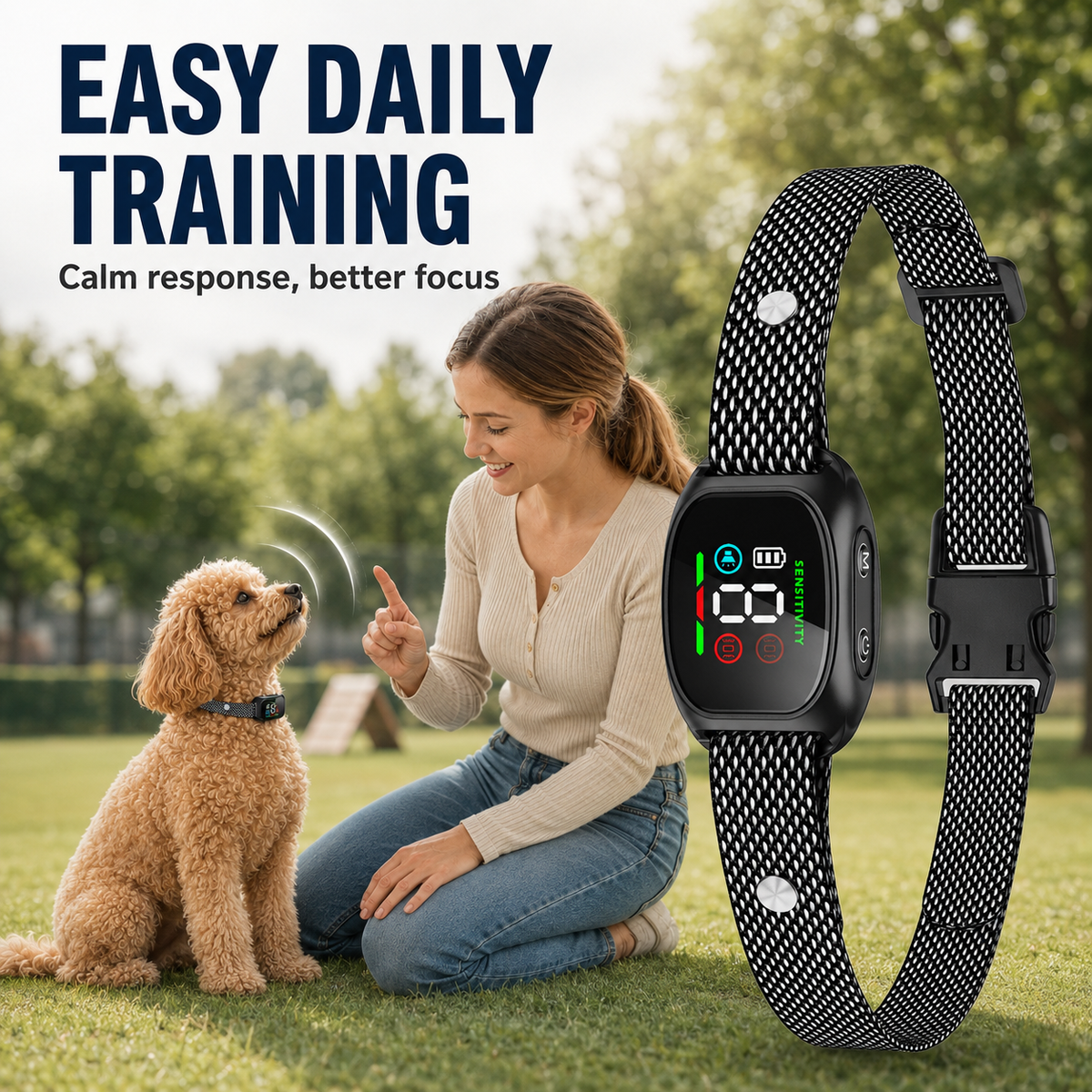 🐕2026 HOT SALE🥳 Anti Bark Collar – Smart anti‑false triggering filters out other barks. IP67 waterproof & USB rechargeable – worry‑free training anywhere! 💦✅