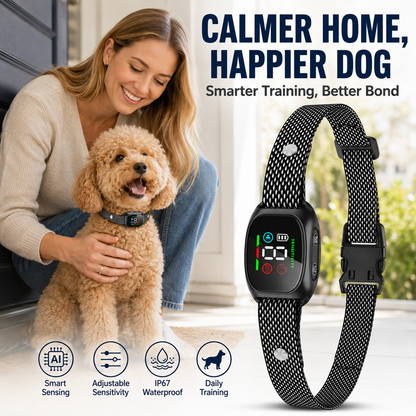 🐕2026 HOT SALE🥳 Anti Bark Collar – Smart anti‑false triggering filters out other barks. IP67 waterproof & USB rechargeable – worry‑free training anywhere! 💦✅