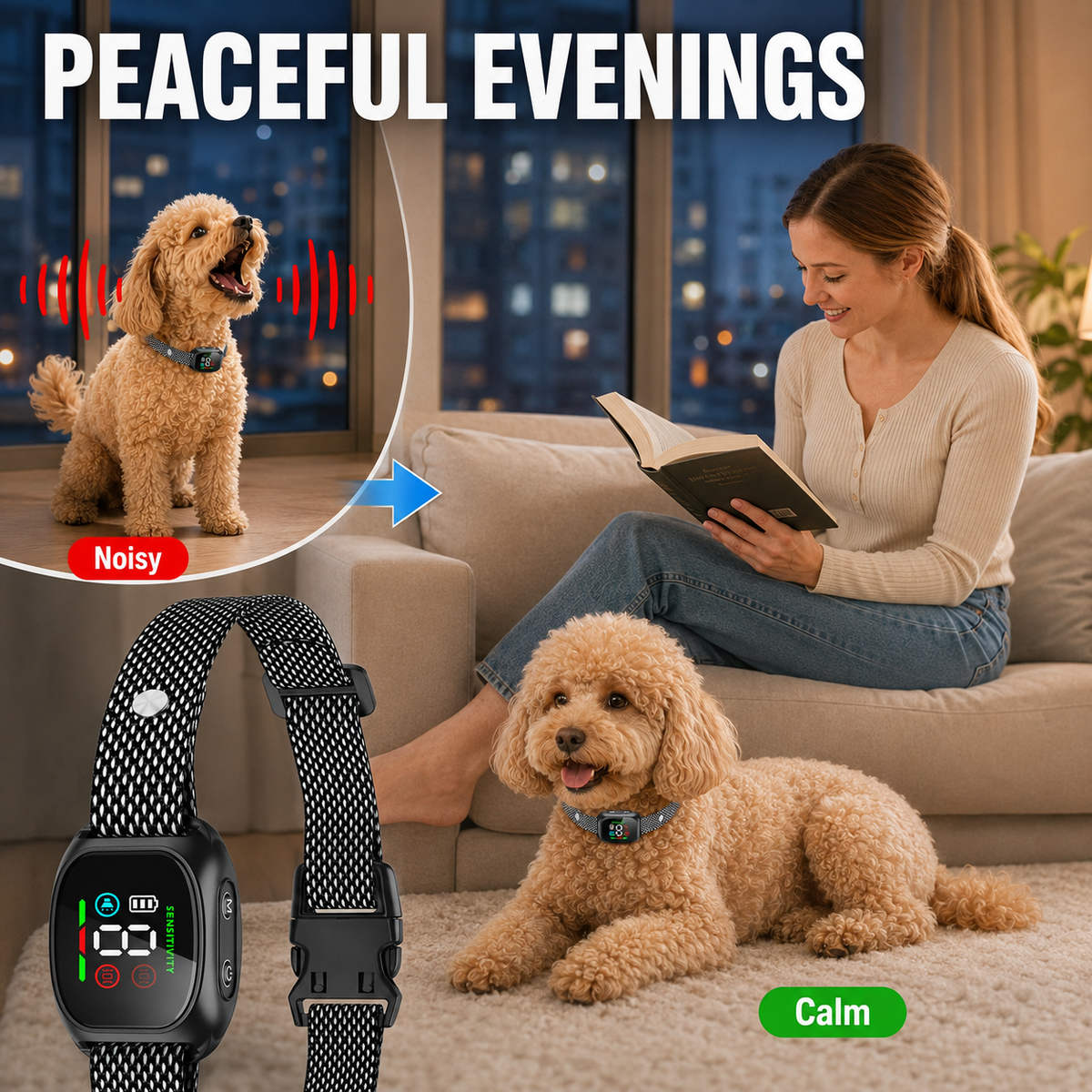 🐕2026 HOT SALE🥳 Anti Bark Collar – Smart anti‑false triggering filters out other barks. IP67 waterproof & USB rechargeable – worry‑free training anywhere! 💦✅