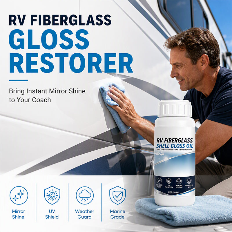 🚐 LIMITED‑TIME 50% OFF! ✨ RV Fiberglass Gloss Oil Shine Restorer – UV‑Protective, Easy‑Apply, Long‑Lasting ✨