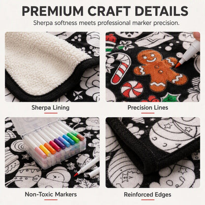 ✨Last Day 49% OFF🎨Family DIY Coloring Blanket for All Ages🎁Perfect Gift For Family & Friends