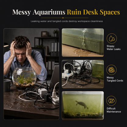 🐠 50% OFF! ✨ Transparent Panoramic Desktop Fish Tank – Crystal-Clear AS Material, Dual-Function Top Lid & Impact-Resistant Build – Modern Living Decor for Desk & Home 🏠