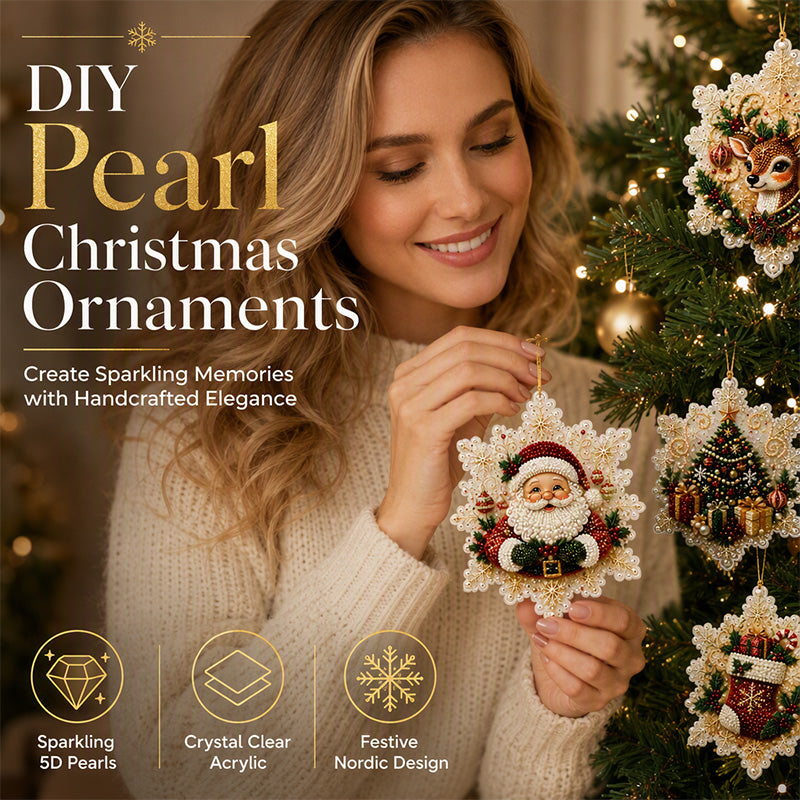 🎄 LIMITED-TIME 50% OFF! ✨ Christmas DIY Painting Hanging Ornaments Set – Pearl Shine, Fun Craft, Festive Decor ✨