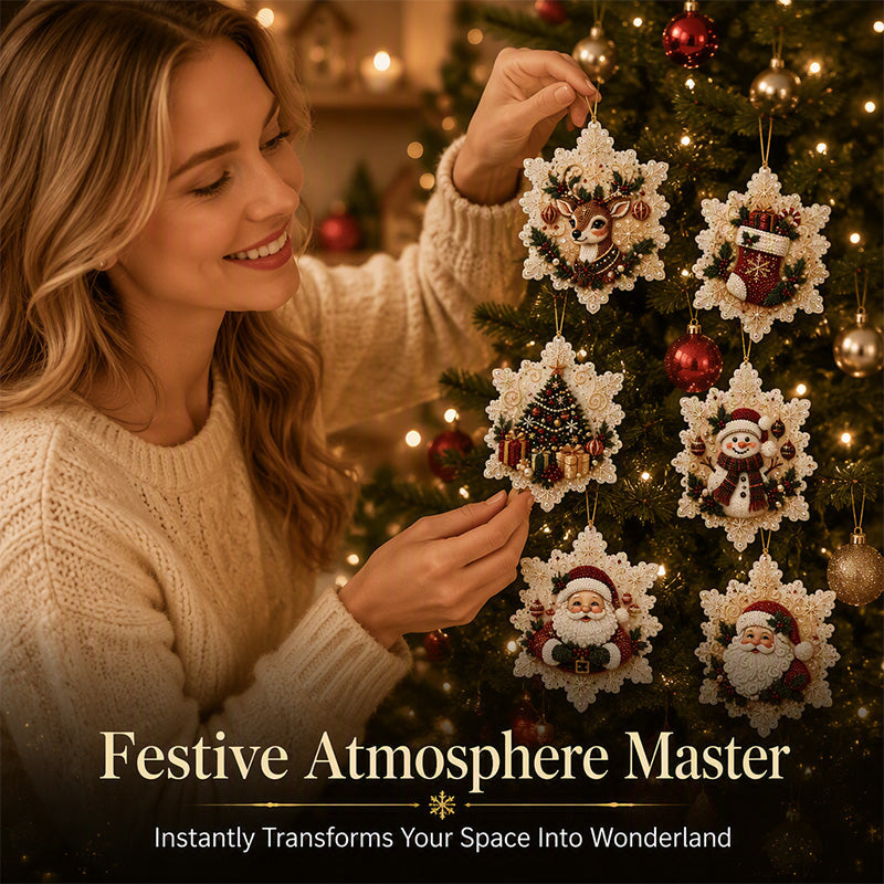🎄 LIMITED-TIME 50% OFF! ✨ Christmas DIY Painting Hanging Ornaments Set – Pearl Shine, Fun Craft, Festive Decor ✨