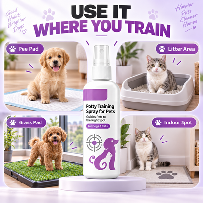 🥳HOT SALE🥳💞10K+ SOLD!⏰Potty Training Spray ! Guides pets, safe & easy spray. Cleaner home – grab yours! ✅