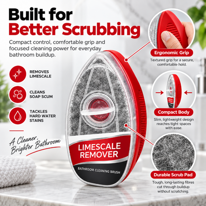 🧽 2-in-1 Bathroom Cleaning Brush | Refillable Scrubber with Built-In Cleaner Dispenser