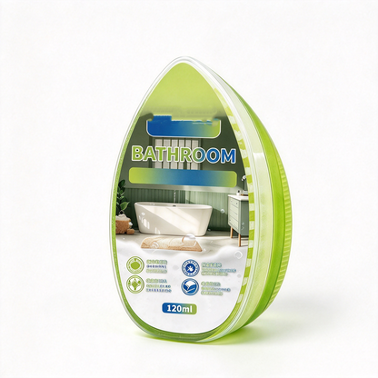 🧽 2-in-1 Bathroom Cleaning Brush | Refillable Scrubber with Built-In Cleaner Dispenser