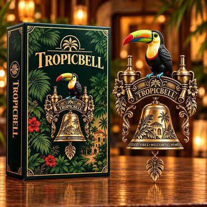 TROPICBELL™ Vintage Toucan Brass Doorbell