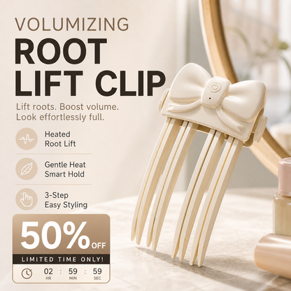 📢49% OFF !! ⏰Wireless Heated Volumizing Root Lift Clip - Salon Crown Volume Styling Tool for Fine Flat Hair