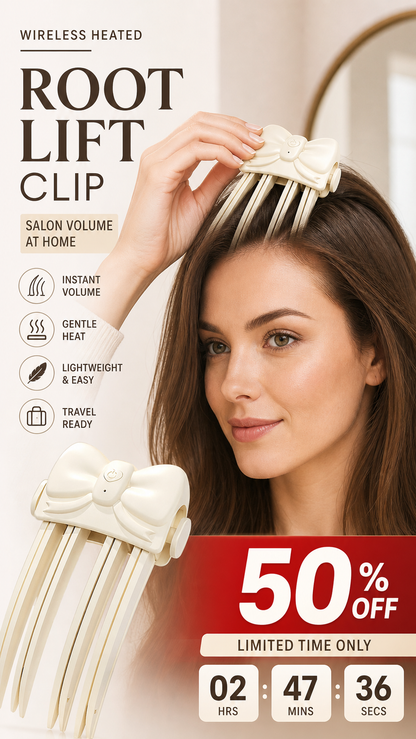 📢49% OFF !! ⏰Wireless Heated Volumizing Root Lift Clip - Salon Crown Volume Styling Tool for Fine Flat Hair